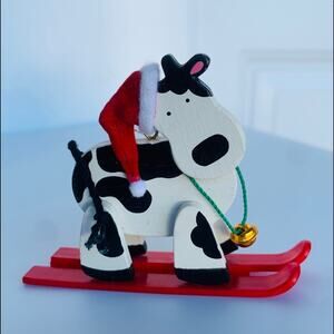 Vintage Avon Cow Ornament